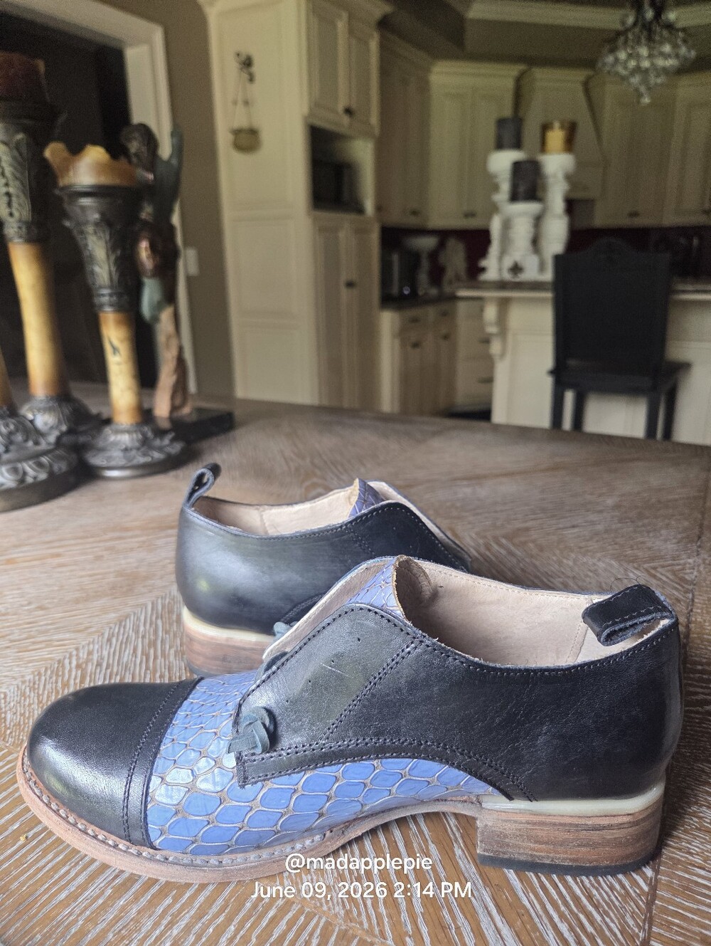 Freebird Mabel Leather Croc Embossed Slip On Shoes Designer Handmade #90 - Picture 6 of 16
